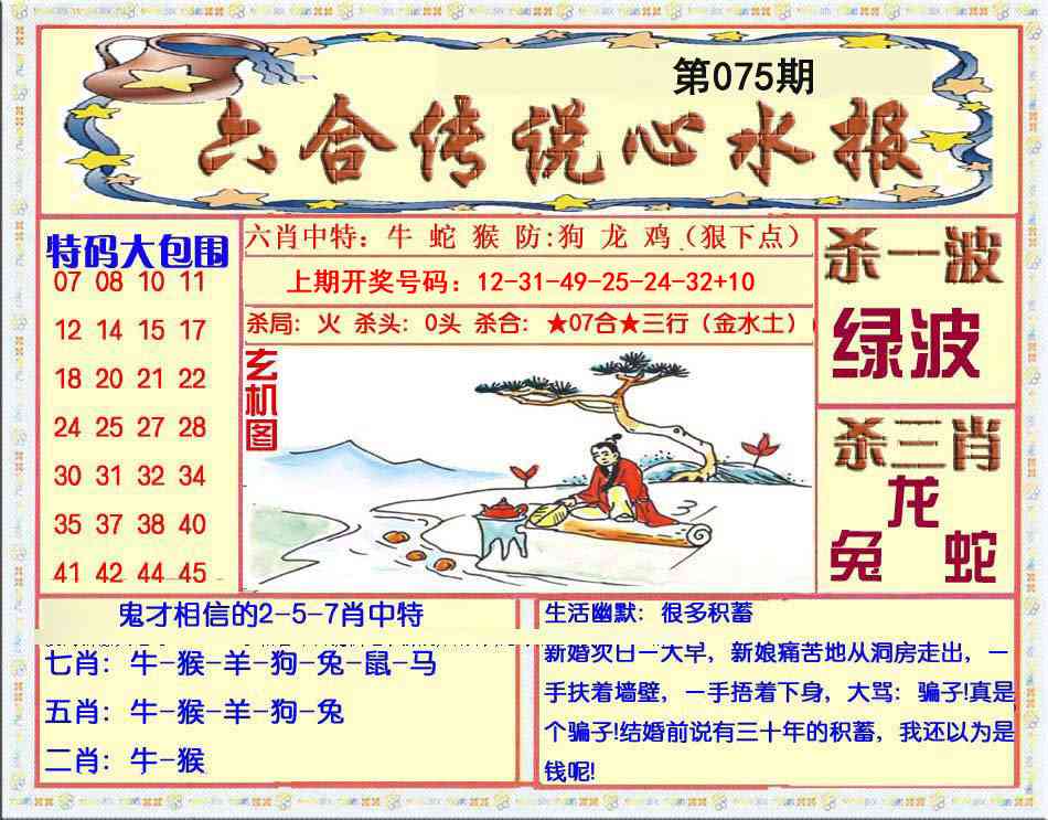 075期六合传说(心水版)[图]